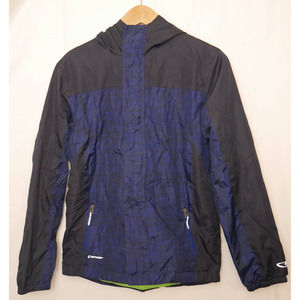 C9 By Champion Blue/Black VentureDry Lightweight Hooded Jacket - Large (12-14)